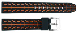 Bracelet de montre sport en silicone noir souple unisexe JD051 20 mm, réglable, étanche et respirant, pièces de montre, bracelet de montre - Product Image 6