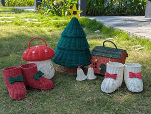 Panier en rotin artisanal en forme de champignon, paniers de rangement faits à la main, rotin naturel, multifonctionnel moderne, fabriqué au Vietnam - Product Image 4