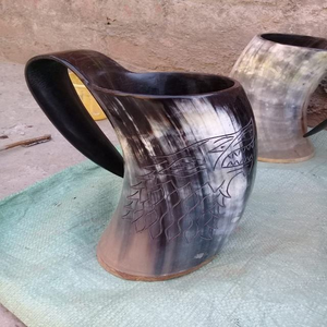 แก้วดื่มฮอร์นไวกิ้งสำหรับเทศกาลและงานแต่งงานแก้วกาแฟเบียร์ไวน์ราคาดีที่สุดจากงานฝีมือเสี้ยว - Product Image 5