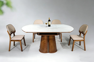 Modern Wooden Dining Table Contemporary Dining Room Furniture <b>Solid</b> <b>Wood</b> Table for Apartment Home Kitchen (not include <b>desk</b>) - Product Image 3