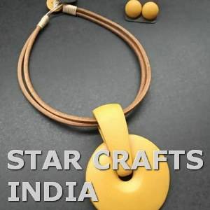 คุณภาพสูงสแตนเลสเครื่องประดับแฟชั่นสำหรับผู้หญิงวินเทจหนังสายเรซินจี้สร้อยคอต่างหูคริสเตียน - Product Image 5