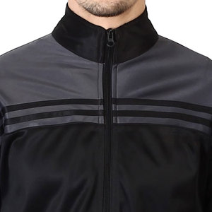 Winter Casual Plus Size Hooded Solid Heavyweight Two-Piece Tracksuit Set for Men with <b>Zip</b>-<b>Up</b> <b>Jacket</b> and Elastic Waist - Product Image 6