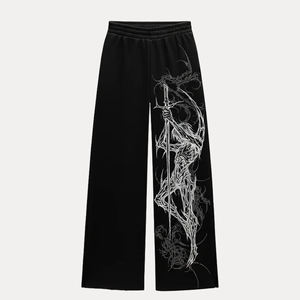 Custom Logo Street Wear Sweat Pants <b>Jogger</b> <b>Men</b> Heavyweight Cotton Vintage Acid Wash Oversized Wide Leg <b>Baggy</b> Striped Sweatpants - Product Image 1