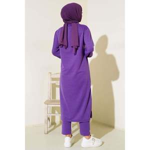 ชุด2ชิ้นแบบผ่ายาวสีม่วง - Product Image 2