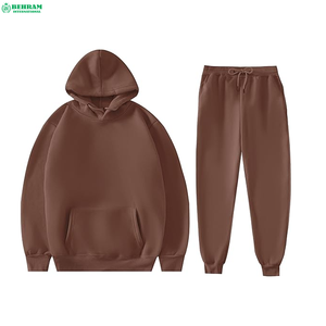 Conjunto Deportivo Unisex Behram International, Sudadera con Capucha y Pantalones de Chándal 100% Algodón, Grueso, Ecológico, Transpirable, Tallas Grandes - Product Image 5
