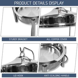 Plat de service professionnel en acier inoxydable classique et durable pour la présentation de plats chauds |   pour l'industrie de la restauration et de l'hôtellerie - Product Image 2