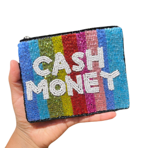 Porte-monnaie perlé à la main Motif composite unique Design léopard avec fermeture à glissière Fermeture à chaîne Date par glowin fashion - Product Image 2