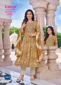 Collection en gros de vêtements de fête décontractés indiens pakistanais Capsule Foil Printed Kurti Bottom Dupatta Tarifs réduits! - Product Image 5