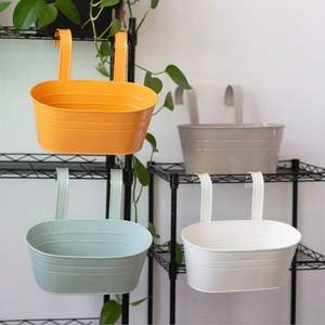 Pot de plante en métal et pot suspendu de forme ronde de couleur personnalisée à bas prix pour la vente chaude à bas prix - Product Image 3