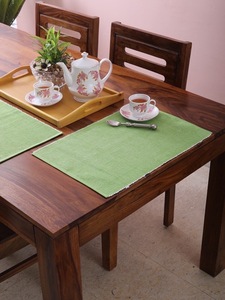 Napperon de table côtelé tissé 100% coton et chemin de table de luxe moderne solide motif carré napperons pour la maison hôtels mariages séchage rapide - Product Image 3