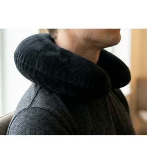 Custom Logo Memory Foam Travel <b>Neck</b> <b>Pillow</b> U-Shaped Ergonomic Airplane Head Support Portable Black Sleeping Camping Bed - Product Image 4