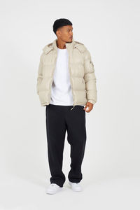 Unisex Premium Quality Solid Zip Oversize Puffer Jacket <b>Winter</b> Custom Quilted <b>Waterproof</b> Quick Dry Front Outdoor Hooded <b>Coat</b> - Product Image 2