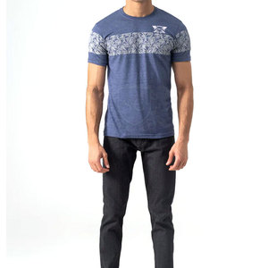 Camiseta personalizada de la mejor calidad para hombre El diseño más popular con técnica DTG de ajuste de gran tamaño acepta logotipo personalizado - Product Image 1