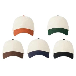 Venta al por mayor estilo europeo ala curva retro unisex gorra de béisbol clásica en blanco 6 paneles ajustable gorra de béisbol con costuras de dos colores - Product Image 5