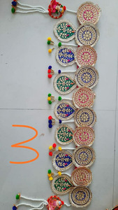 Gota Bandarwal decorativa tradicional, toran, colgante de puerta, decoración colgante de pared, decoración de entrada, decoración de puerta, decoración de templo - Product Image 3