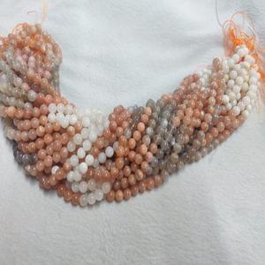 ลูกปัดพลอยมูนสโตนธรรมชาติ8มม. หลายเส้นงานแกะสลักด้วยเทคนิค - Product Image 1