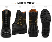 Bottes tactiques SUPER FORCE BT-SW-10 en cuir noir, kaki, vert camouflage, à lacets et fermeture éclair, pour toutes les saisons, usage militaire, pointures US 5-13