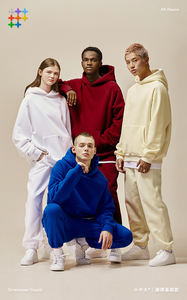 QUICKSHOW en blanco Premium 400GSM OEM pareja sudaderas con capucha negro Unisex de gran tamaño hombres sudaderas con capucha personalizadas - Product Image 3