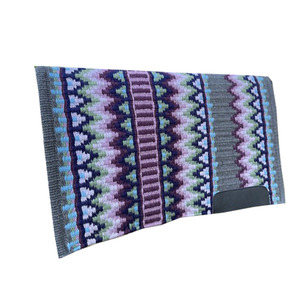 Tapis de selle western multicolore ASHMIRA EQUESTRIAN en laine 100 % néo-zélandaise, tailles personnalisées pour l'équitation – Vente chaude - Product Image 1