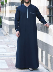Túnica árabe Shalwar Kameez musulmana de fábrica al por mayor paquistaní informal para hombre a la venta moda 2025 transpirable - Product Image 5