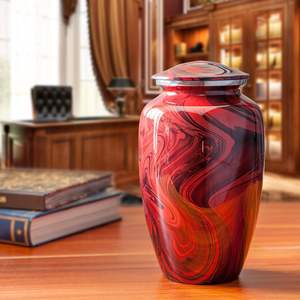 Nouvelle conception, urne funéraire moderne en aluminium pour cendres, prix d'usine en gros, urnes et pots métalliques commémoratifs pour cendres funéraires et enterrements. - Product Image 3