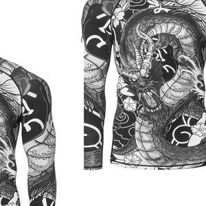 Impresión personalizada RashGuard para hombre de manga larga con protección UV MMA Rash Guard Camiseta de manga larga de alta elasticidad para hombres Fitness manga corta - Product Image 2