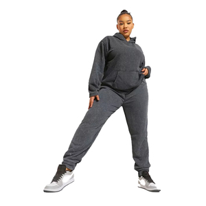 Moda Streetwear lavado ácido OEM personalizado transpirable algodón hombres chándales conjunto cremallera Sudadera con capucha con pantalones para correr - Product Image 5