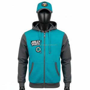 Sudadera con capucha para mujer, 320GSM, con cremallera, de algodón y felpa, estilo panelado gris verdoso, ajuste cómodo, con logotipo bordado personalizable, sudaderas básicas con cremallera - Product Image 1