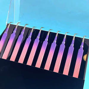 Pince à épiler confortable en acier inoxydable de qualité professionnelle avec une conception de préhension inférieure antistatique et durable pour une précision accrue - Product Image 5