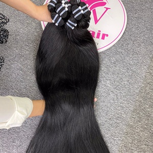 Paquetes rectos de cabello de un donante vietnamita crudo 2023, cutícula sin procesar, tejido de cabello alineado, libre de blanquear al 613 - Product Image 1