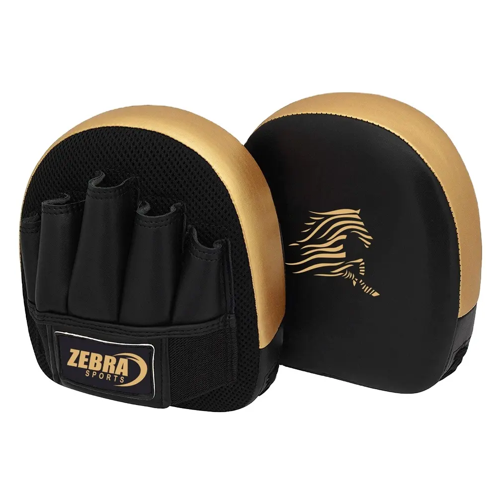 Kids Boxing Pads Focus Mitts Maya hide leather Curved Junior Hook and Jab Target Hand Pads Great for Youth MMA Martial Arts