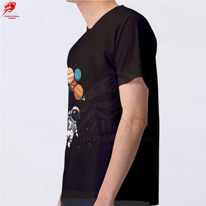 T-shirts imprimés avec logo personnalisé, vêtements de sport de haute qualité, tissu en coton doux, faible MOQ, vente directe d'usine, Pakistan - Product Image 2