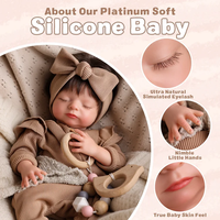Poupées Reborn en Silicone Complet Babeside Larry 12 Pouces Réalistes Petite Fille Bébé Poupée de Mode Jouet DIY Mini Jouet Doux