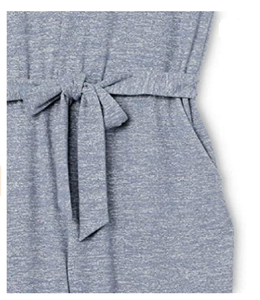 48% โพลีเอสเตอร์48% Viscose 4% อีลาสเทนนำเข้าไม่ปิดเครื่องจั๊มสูทถักแขนกุดแบบสบายสำหรับผู้หญิง - Product Image 5