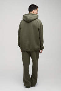 Fabricant de vêtements de rue personnalisés, survêtement unisexe bleu délavé, coupe boxy, logo personnalisé, 500 g/m², 100 % coton, épaules tombantes, capuche - Product Image 5