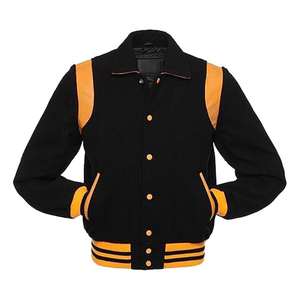 OEM al por mayor de encargo de los hombres de la calle de estilo Letterman Universidad de béisbol Varsity chaquetas de pie de la cadena de chenilla parche bordado - Product Image 3