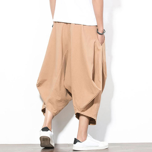 Pantalon sarouel pour hommes Pantalon à entrejambe en coton épais Pantalon à entrejambe en coton épais pour hommes - Product Image 3