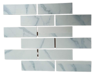 Meilleures ventes 2022, design classique moderne, mosaïque en porcelaine imitation marbre de Carrare, briques réfractaires, décoration murale intérieure