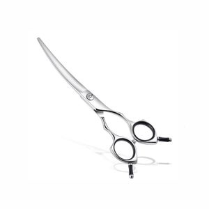 Ciseaux de toilettage pour chiens en acier inoxydable de haute qualité professionnels ciseaux incurvés coupe de cheveux pour animaux de compagnie ciseaux de cisaillement toilettage pour animaux de compagnie - Product Image 1