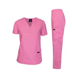 Tenues d'infirmière tricotées confortables de haute qualité à manches courtes pour professionnels de la santé, blouses de laboratoire imprimées en denim et élasthanne - Product Image 5