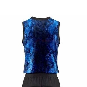 เสื้อวอลเลย์บอลสีพื้น แขนกุด ระบายอากาศได้ดี พิมพ์โลโก้ด้วยเทคนิค Sublimation ผ้าโพลีเอสเตอร์ 100% ชุดกีฬา - Product Image 6