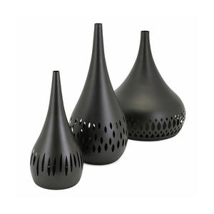 2025 Vintage Style <b>Black</b> Color <b>Flower</b> <b>Vase</b> Latest Design <b>Flower</b> Pots Use For Home Decoration Handmade In Bulk - Product Image 2