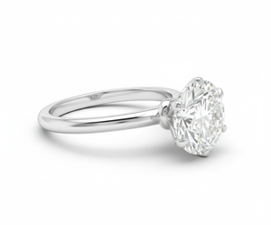 Round Brilliant Cut Lab Grown <b>Diamond</b> <b>Ring</b> for Women in 18K Gold Classic Engagement & Wedding Jewelry - Product Image 3