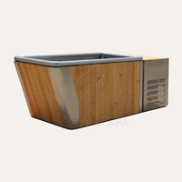 Baignoire à glace en bois carbonisé pour hôtel boutique, centre de spa, usage commercial ou résidentiel, bain froid extérieur, spa à domicile, directement de l'usine