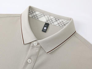 Camisetas lisas de 210g de punto personalizadas al por mayor, camisetas de golf de algodón y poliéster para Polos - Product Image 3