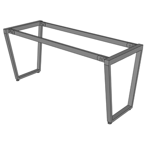 Pieds de table en acier carbone Trapez Concept 1600x600mm, design industriel pour meubles de cuisine et d'hôpital, assemblage requis (HCTC027) - Product Image 2