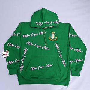 เสื้อฮู้ดสวมหัวโอเวอร์ไซส์ปักลาย3D กำหนดเองได้เสื้อมีฮู้ดแขนยาวผ้าคอตตอนผ้าฟลีซ - Product Image 1