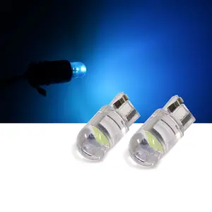 T10 12V 194 168 W5W COB Chip Glass Ice Blue LED Clear Bulbs for Car High-bright Reversing Light Instrument Lamp HYUGA