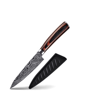 Couteau de cuisine personnalisé de haute qualité en acier Damas couteau de chef fruits épluchage couteau Damas avec gaine de lame - Product Image 5