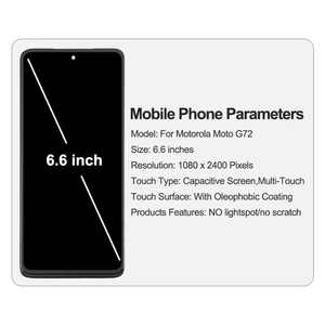 Original màn hình cảm ứng Digitizer cho Motorola Moto G72 điện thoại di động với 1 năm bảo hành LCD + <span class=keywords><strong>Touch</strong></span> + Khung lắp ráp - Product Image 2